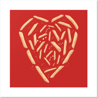 French Fries Lover Heart Posters and Art